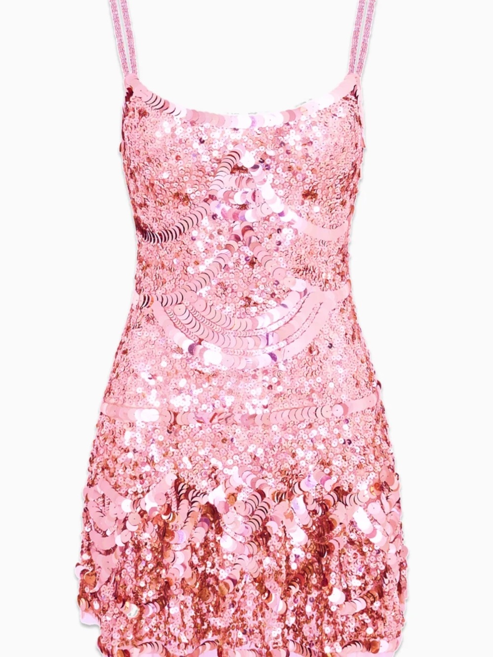LoveShackFancy Pink Sequin Mini Dress